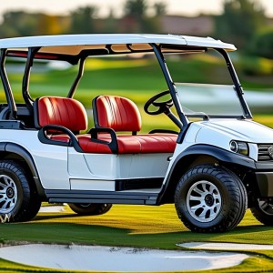 White Golf Carts