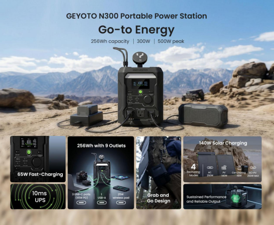 GEYOTO N300 Portable Power Station GEYOTO N300 Portable Power Station