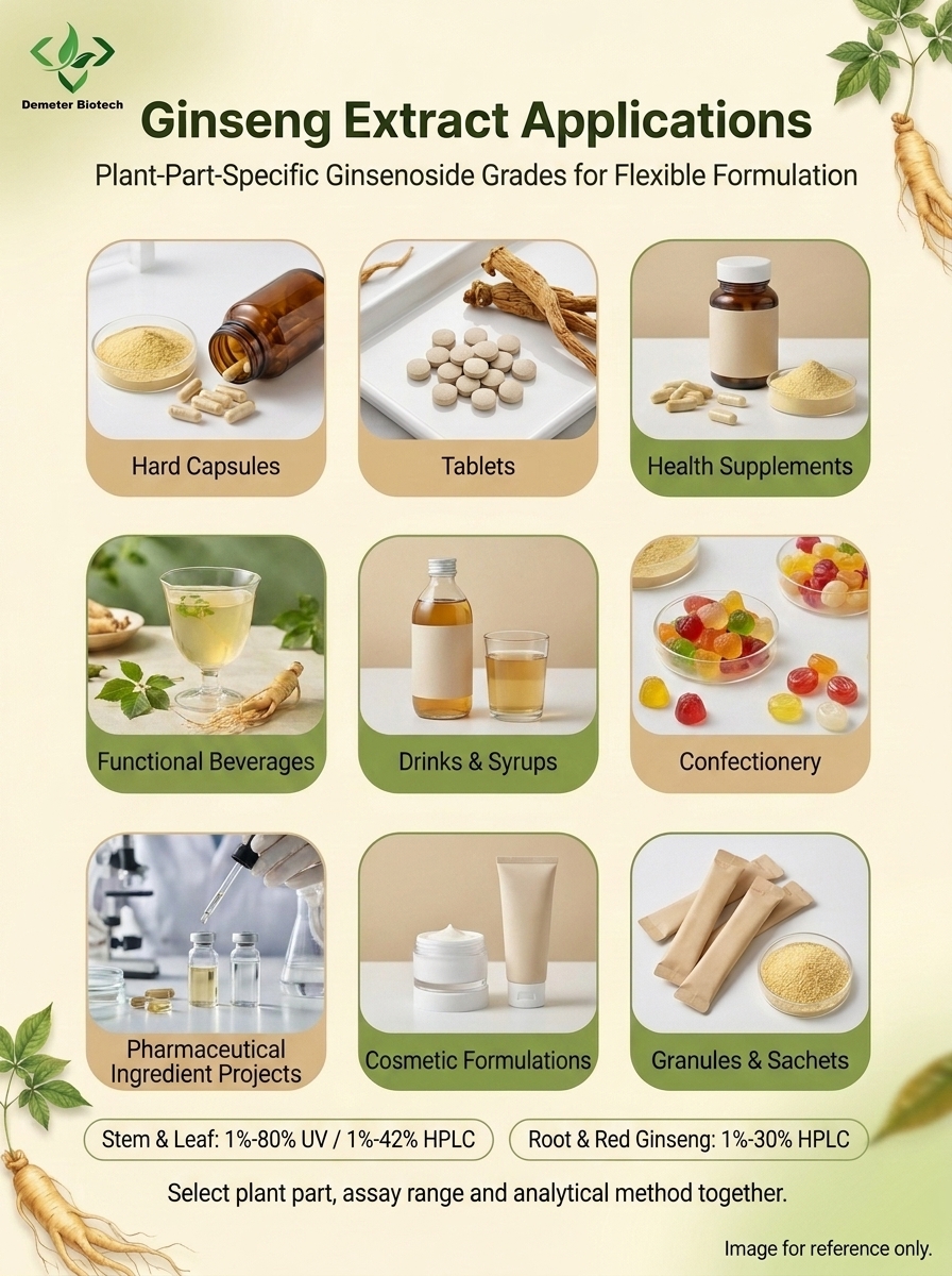 Demeterherb Ginseng Extract Applications For Flexible Formulation Demeterherb Ginseng Extract Applications For Flexible Formulation