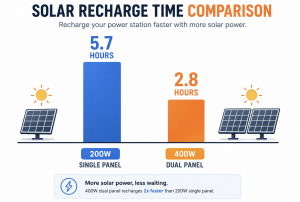 charging time comparison 200w vs 400w