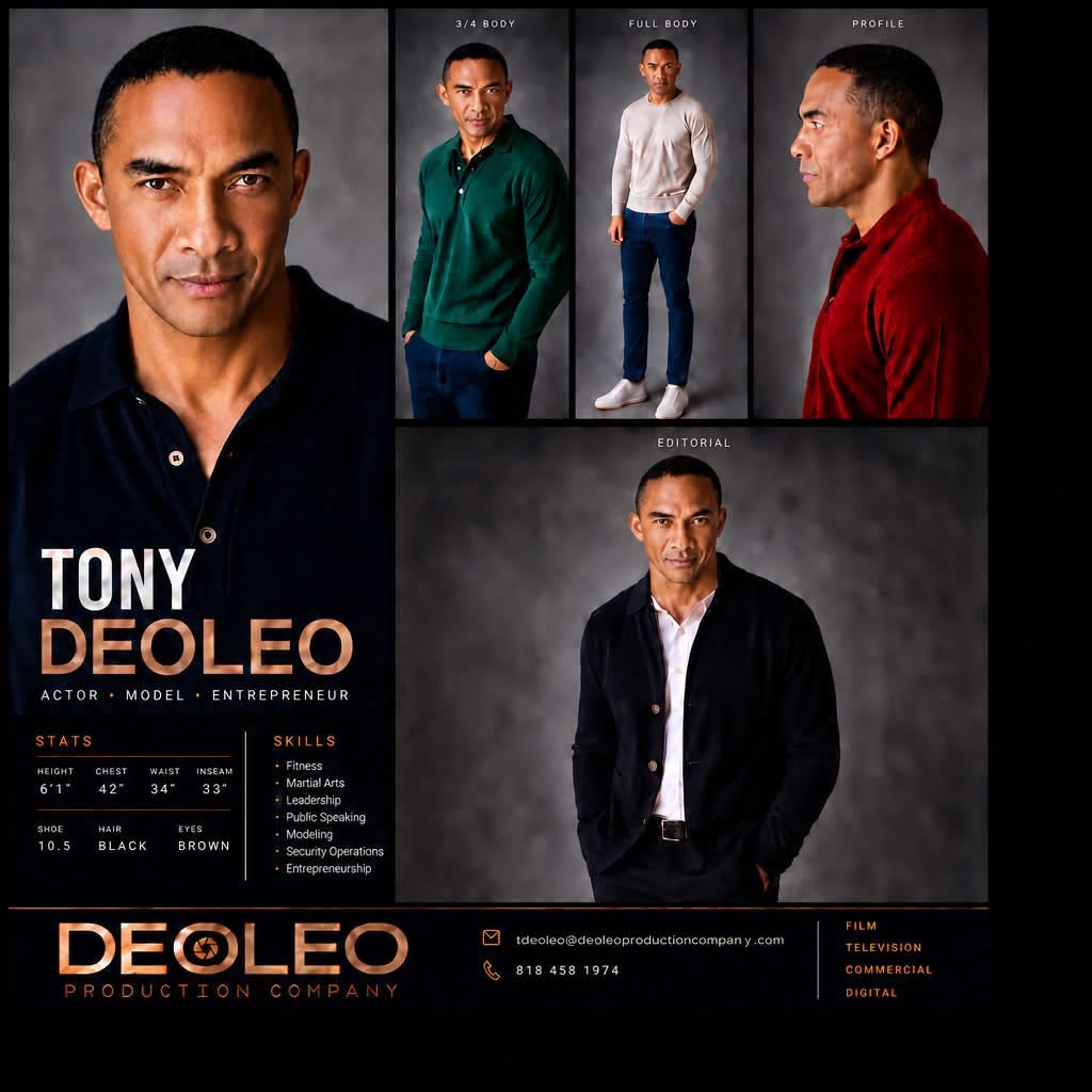 International Fashion Model – Actor Tony Deoleo Set to Make His Mark on Hollywood and the Global Fashion Stage