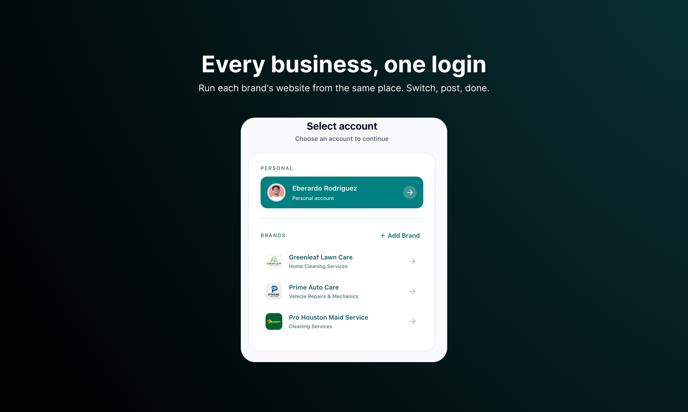 forxample Every business one login