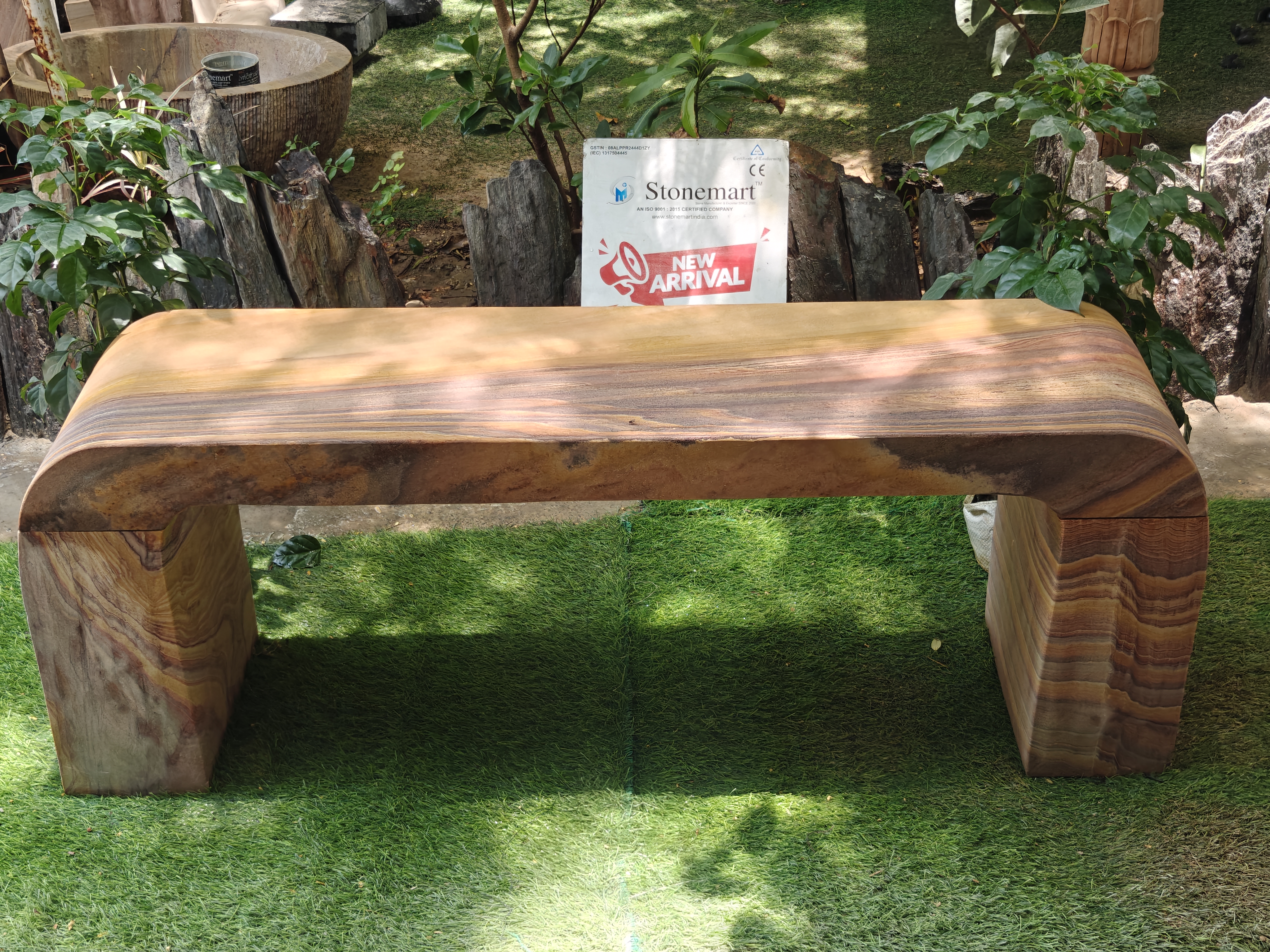 Stone garden bench by Stonemart Stone garden bench by Stonemart