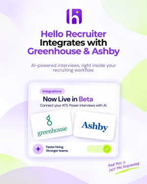 Hello Recruiter Announces Greenhouse and Ashby Integrations