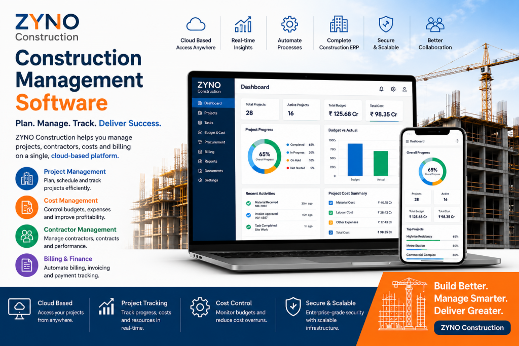 ZYNO Construction Introduces AI-Powered Construction ERP Software for Smarter Project Management