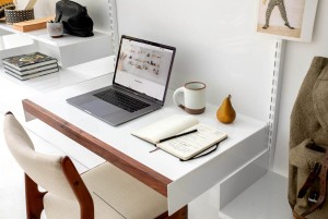 Wall Desk with Shelves