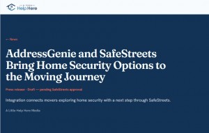 AddressGenie and SafeStreets Partner to Help Movers Secure New Homes