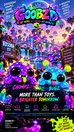 GOOBZ’D™ brings CHOMPZ™ and BUGZ™ to life in the colorful world of Resora.