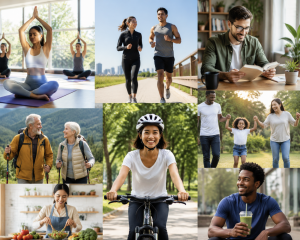 diverse healthy people