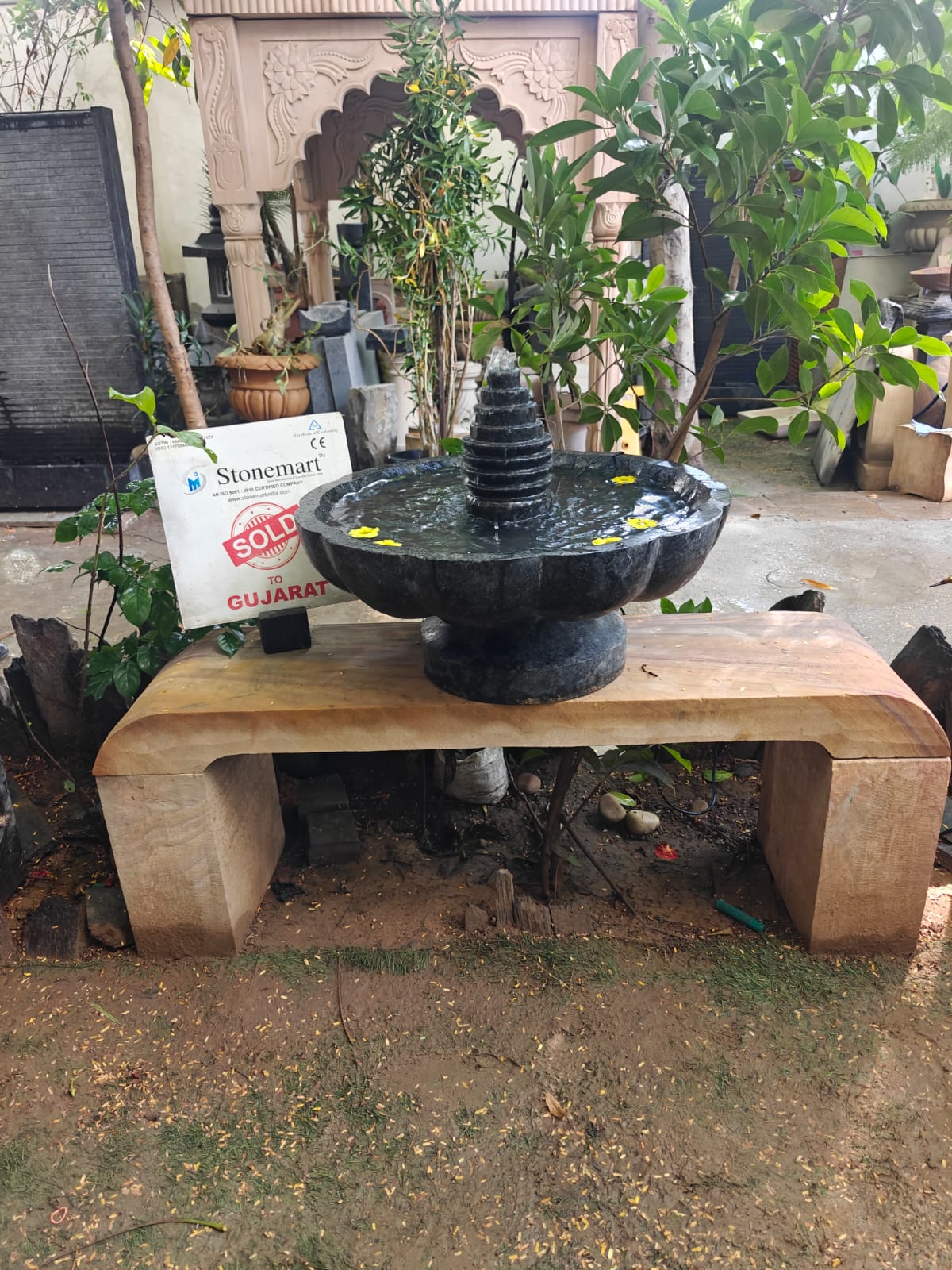 modern granite fountain by stonemart