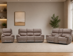 Premium Leather Recliner Sofa Set