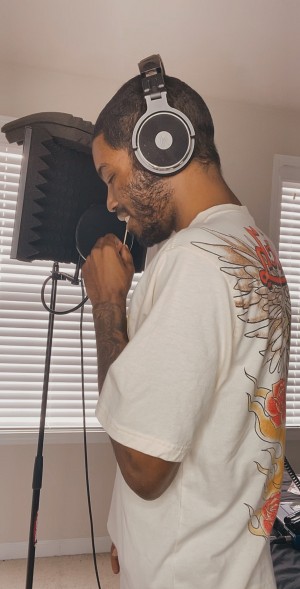 Louie XO in the booth