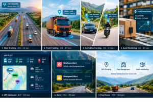 Key GPS tracking features including route history, geofencing, alerts and fleet monitoring.