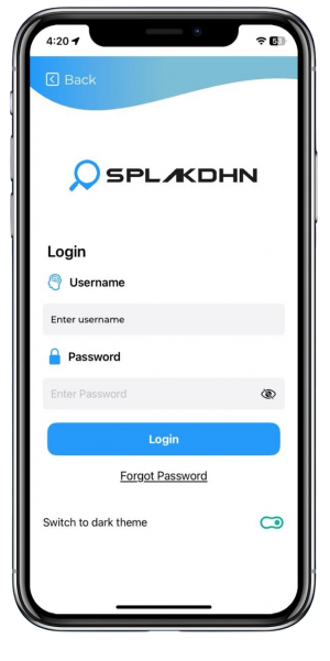 SPLAKDHN GPS tracking app for convenient vehicle and fleet monitoring.