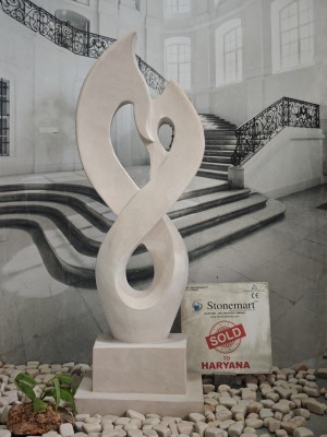 A pair of swan Abstract sculpture by Stonemart