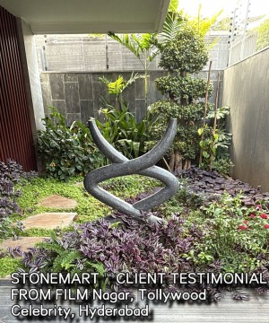 Stonemart Modern Abstract Sculpture placed at Tollywood Celebrity