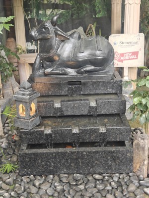 Granite Nandi modern cascading water fountain by Stonemart