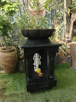Stonemart Tulsi Vrindavan with God Vishnu Idol
