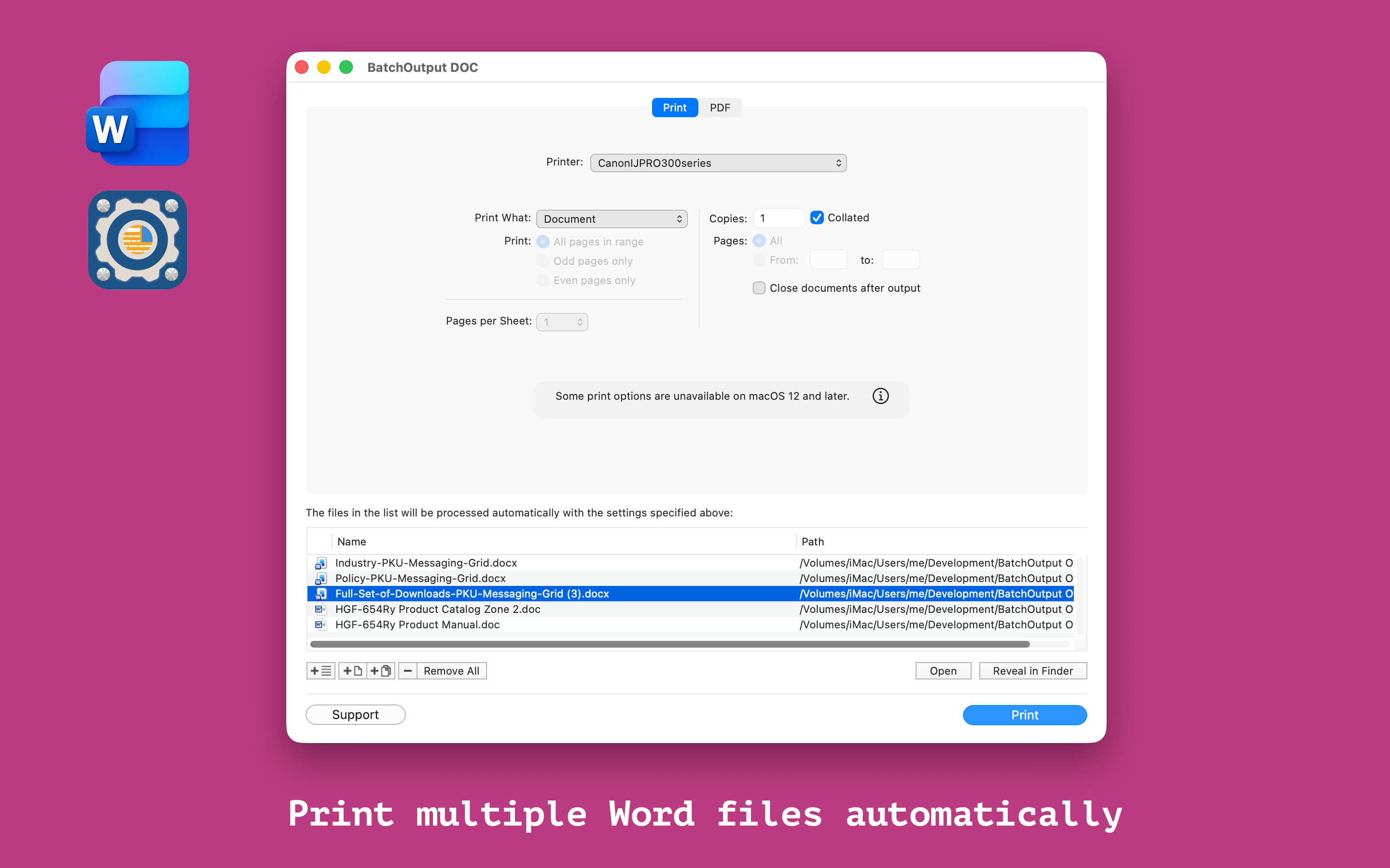Automate printing from Microsoft Word on Mac Automate printing from Microsoft Word on Mac