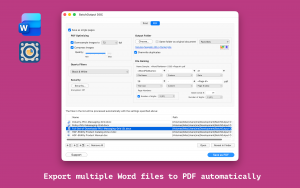 Automated PDF export and from Microsoft Word on macOS