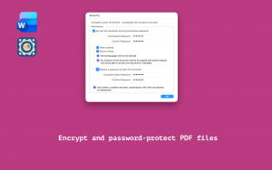Encrypt and password-protect PDF created from Word