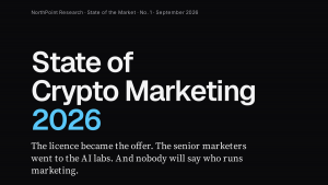 State of Crypto Marketing 2026 report cover — free at northpoint.fi