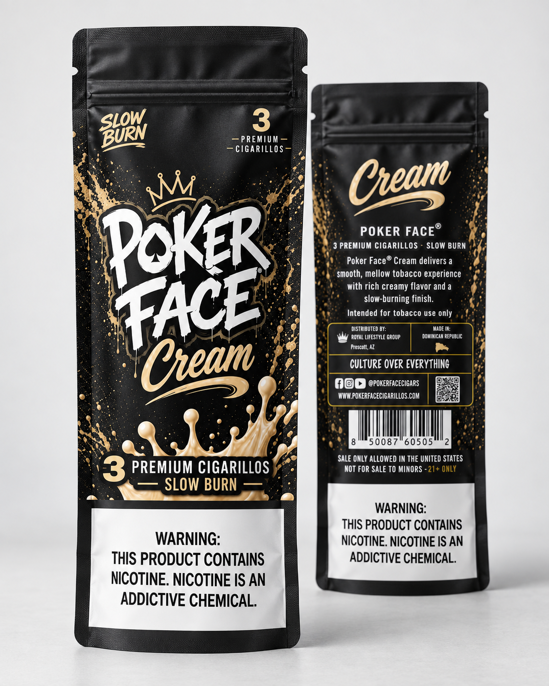 Poker Face Cream premium leaf cigarillos from Royal Lifestyle Group Poker Face Cream premium leaf cigarillos from Royal Lifestyle Group