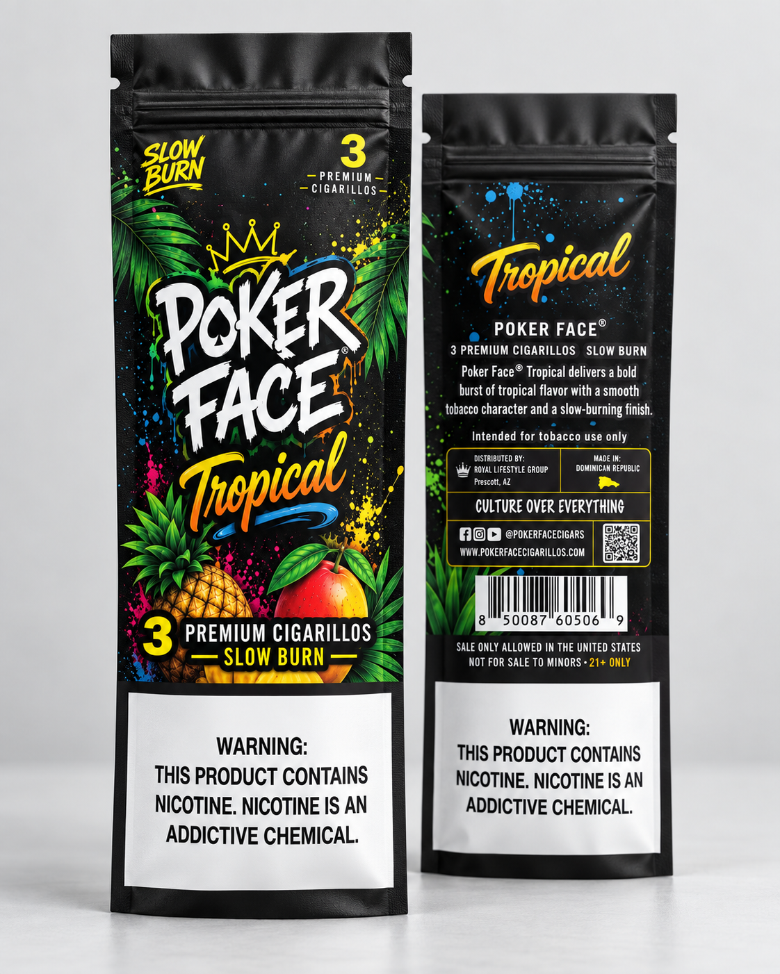 Poker Face Tropical premium leaf cigarillos from Royal Lifestyle Group Poker Face Tropical premium leaf cigarillos from Royal Lifestyle Group