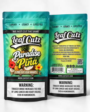 Leaf Cutz® Paradise Piña pre-cut leaf wraps from Royal Lifestyle Group.