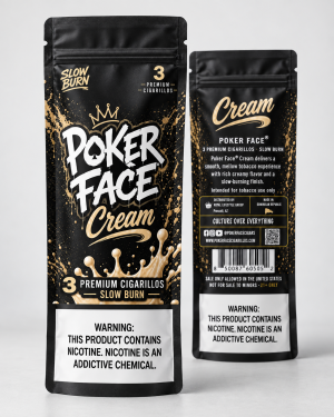 Poker Face® Cream premium leaf cigarillos from Royal Lifestyle Group.