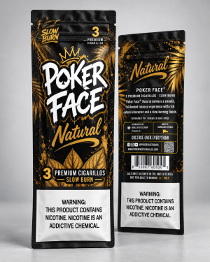 Poker Face® Natural premium leaf cigarillos from Royal Lifestyle Group.