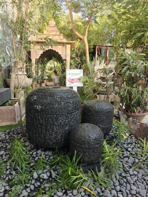 Ribbed Granite Water Features for Poolside by Stonemart