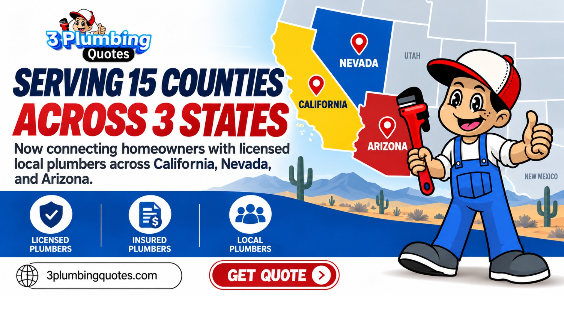 3 plumbing quotes Area Expansion Serving 15 counties 3 plumbing quotes Area Expansion Serving 15 counties