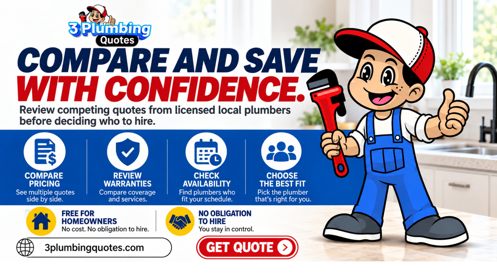 Compare your quotes with 3 plumbing quotes Compare your quotes with 3 plumbing quotes