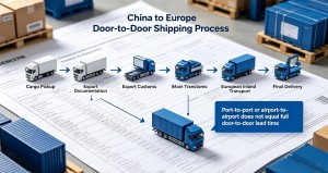 China to Europe door-to-door shipping process