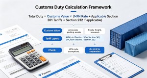 Customs duty calculation framework