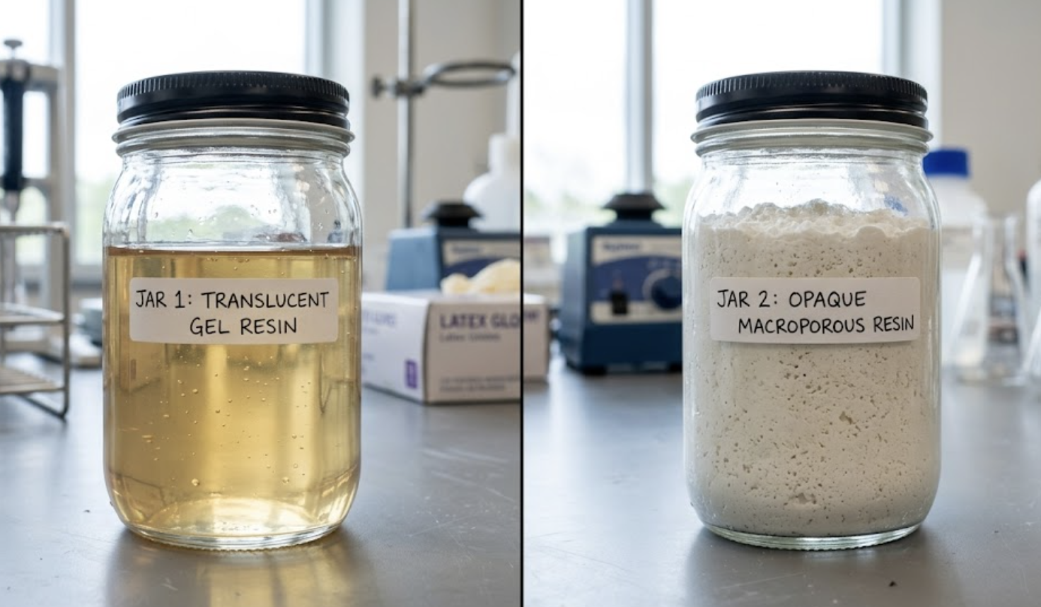gel and macroporous resin sample comparison