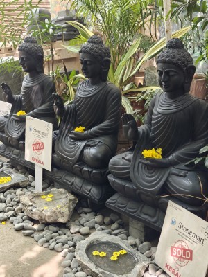 Black Stone Buddha statues by Stonemart