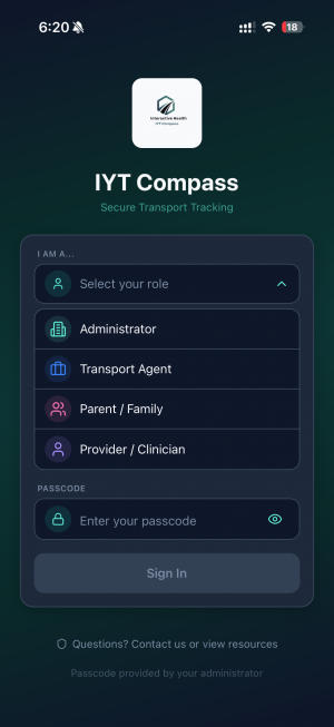 Interactive Youth Transport Health Tech Compass App Youth Care