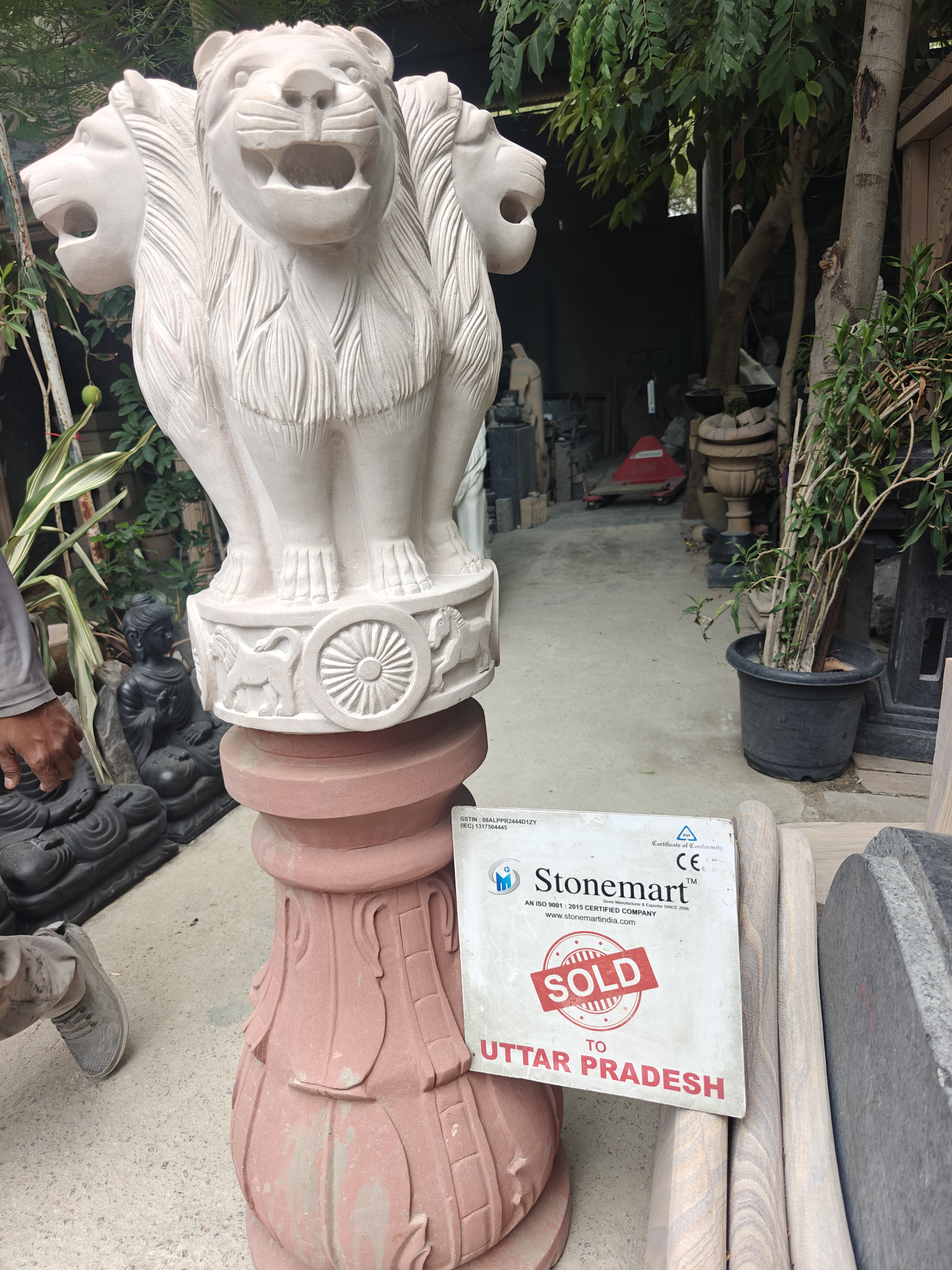 stone ashoka stambh by stonemart