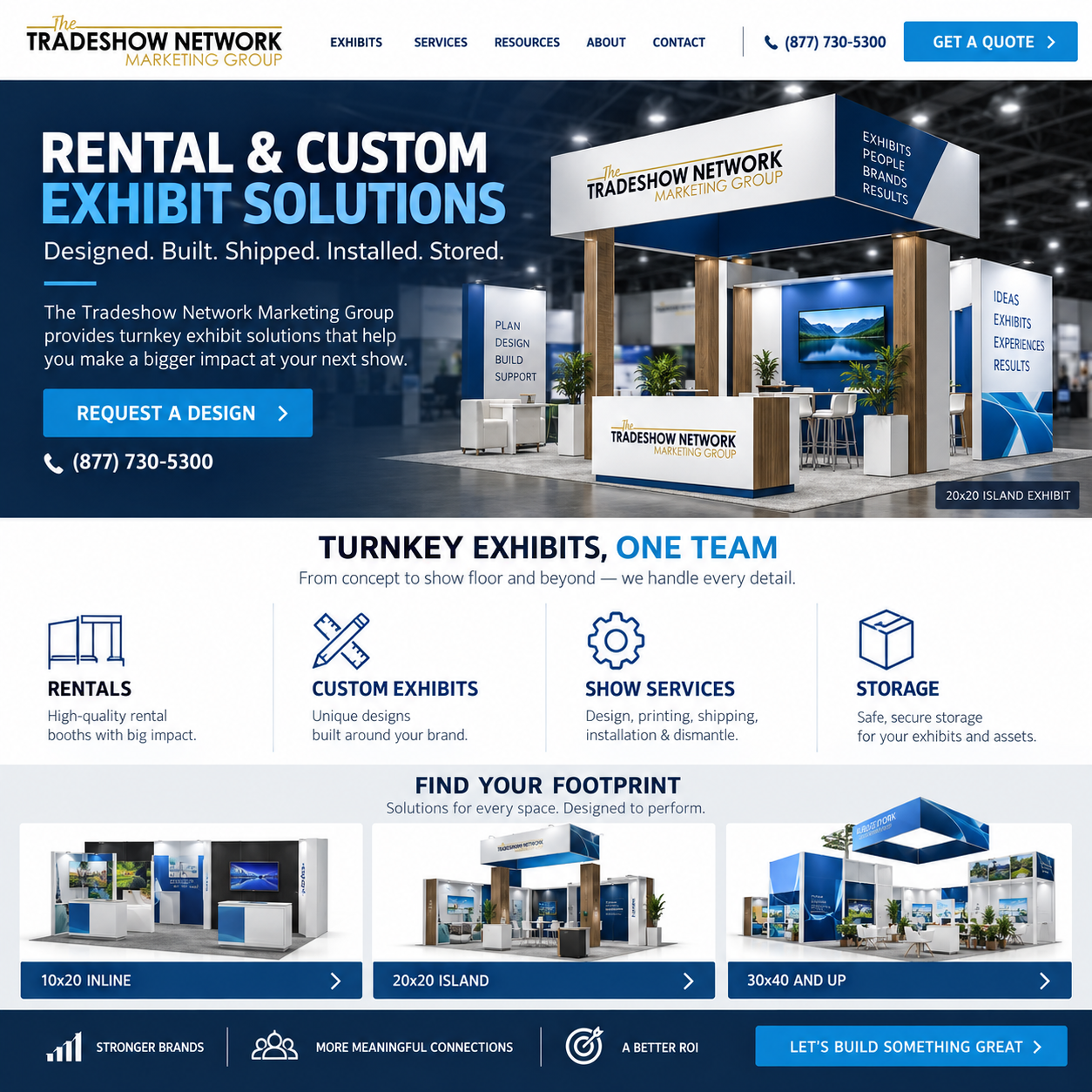 New Website Spotlighting Creative, Affordable Inline and Island Rental Exhibits