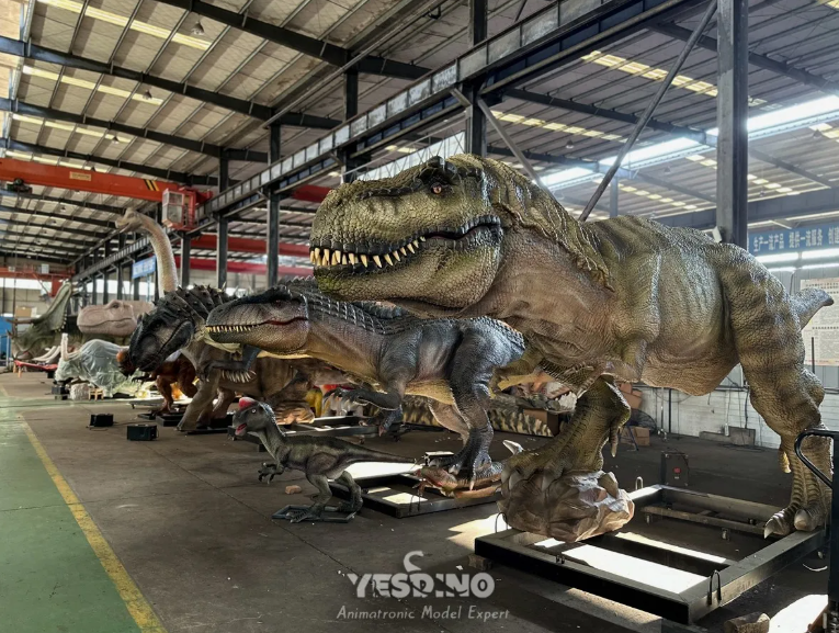 Yesdino Dinosaur Unit Undergoing Aging Test In Workshop Yesdino Dinosaur Unit Undergoing Aging Test In Workshop