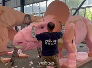 Yesdino Triceratops Carving Process