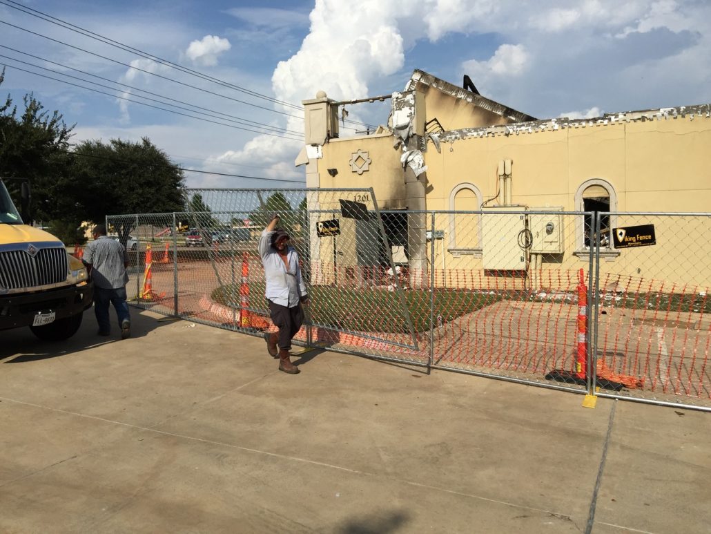 Temporary Metal Fence in Texas