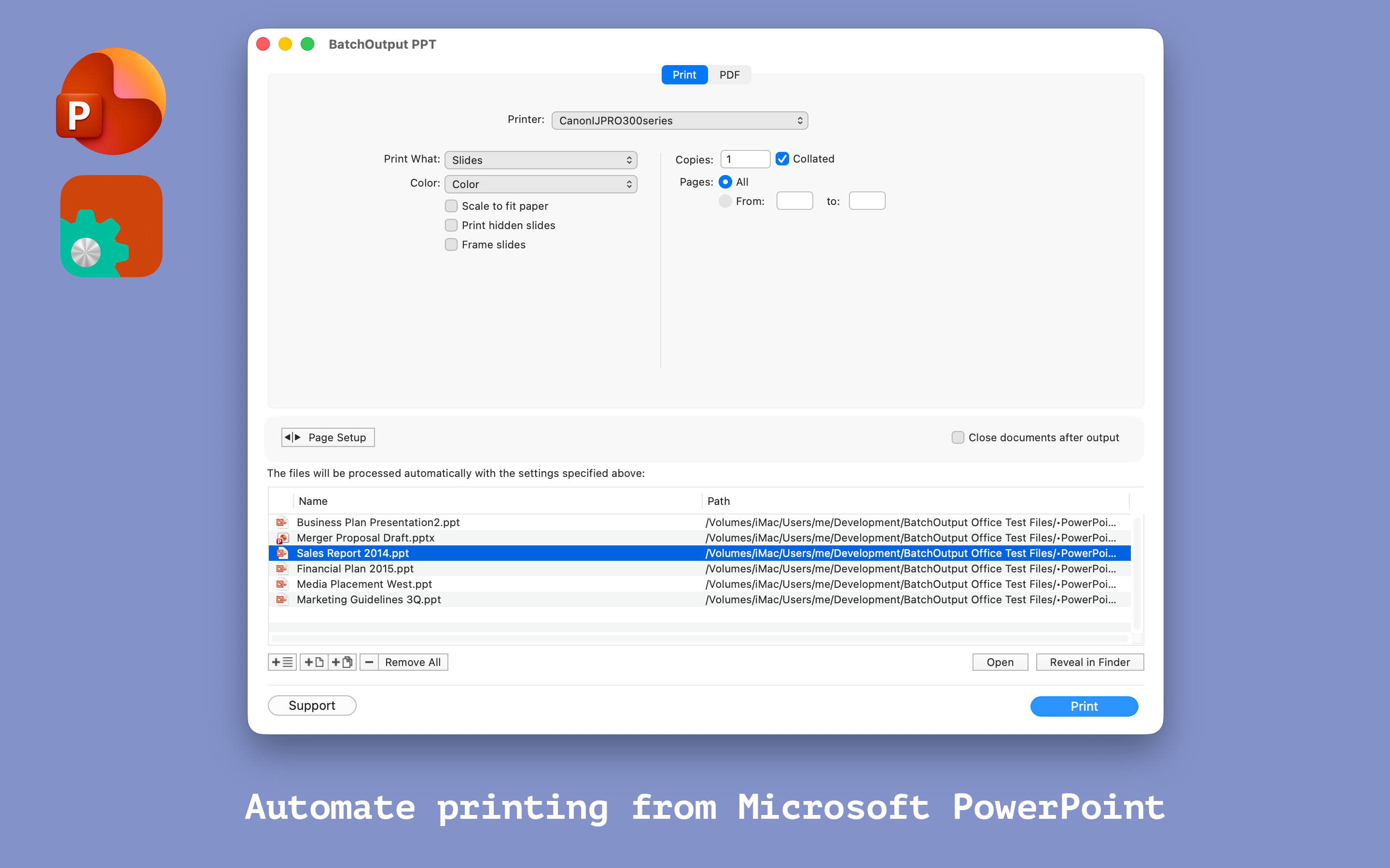Automate printing from Microsoft PowerPoint Automate printing from Microsoft PowerPoint