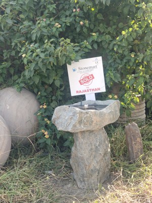 Natural Stone Rock Bird Bath by stonemart