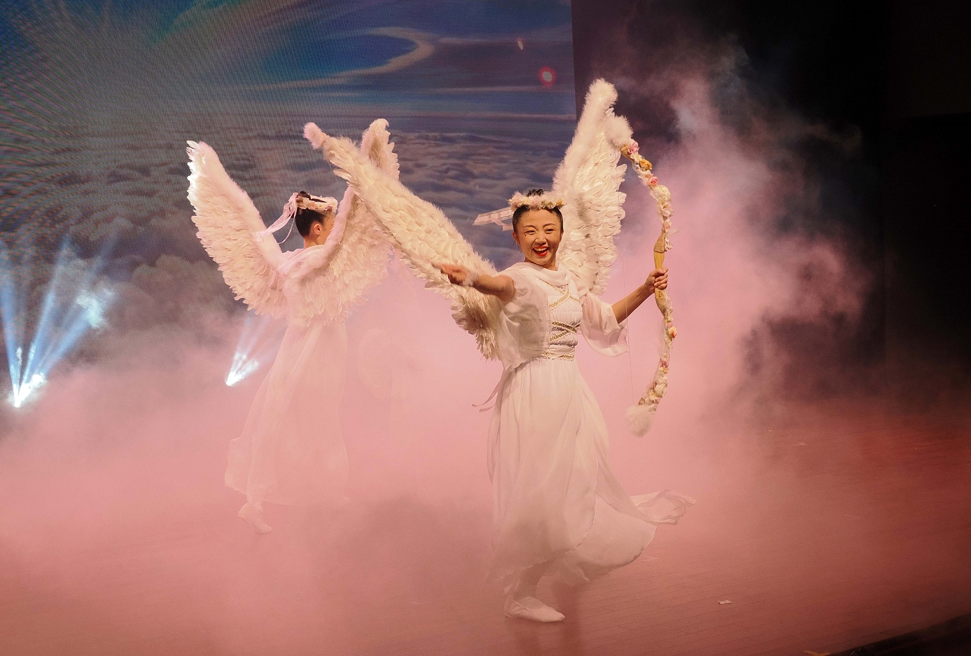 P3Ju portraying an angel hoped to awaken peoples conscience through song and dance P3Ju portraying an angel hoped to awaken peoples conscience through song and dance