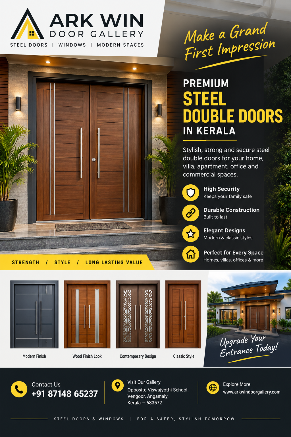 Steel Doors and Window Suppliers in Cochin, Kerala | Ark Win Door Gallery