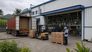 southeast asia biodegradable tableware factory loading
