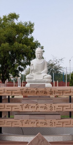 Stonemart Buddha Statue Placed at Indian Air Force Station